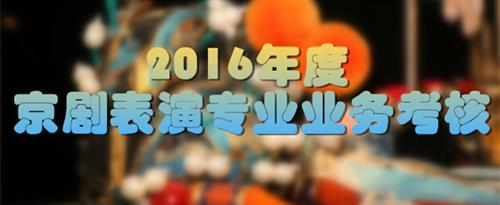 啊哦草爽插拔视频国家京剧院2016年度京剧表演专业业务考...